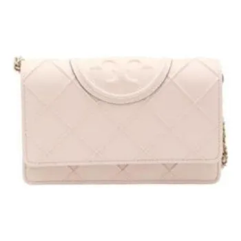 TORY BURCH Fleming Embossed Leather Wallet Mini Women's Pink