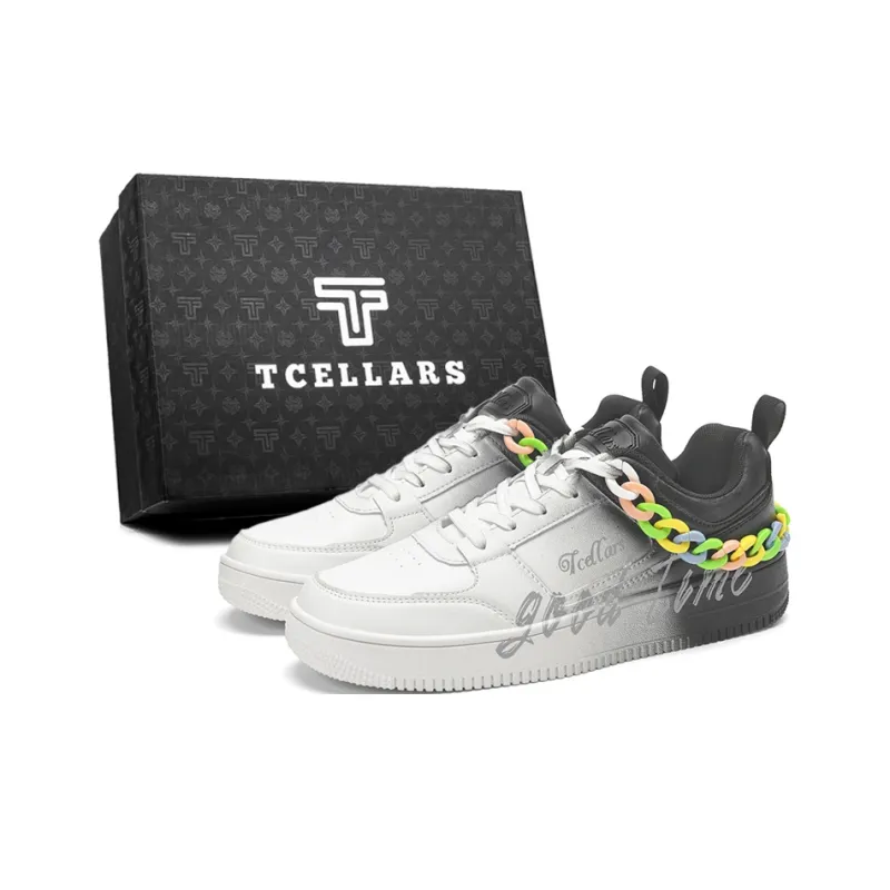 TCELLARS Cushioning Abrasion Resistant Lightweight Height Increasing Mat Low Top Skateboard Shoes Unisex Exclusive Box-0