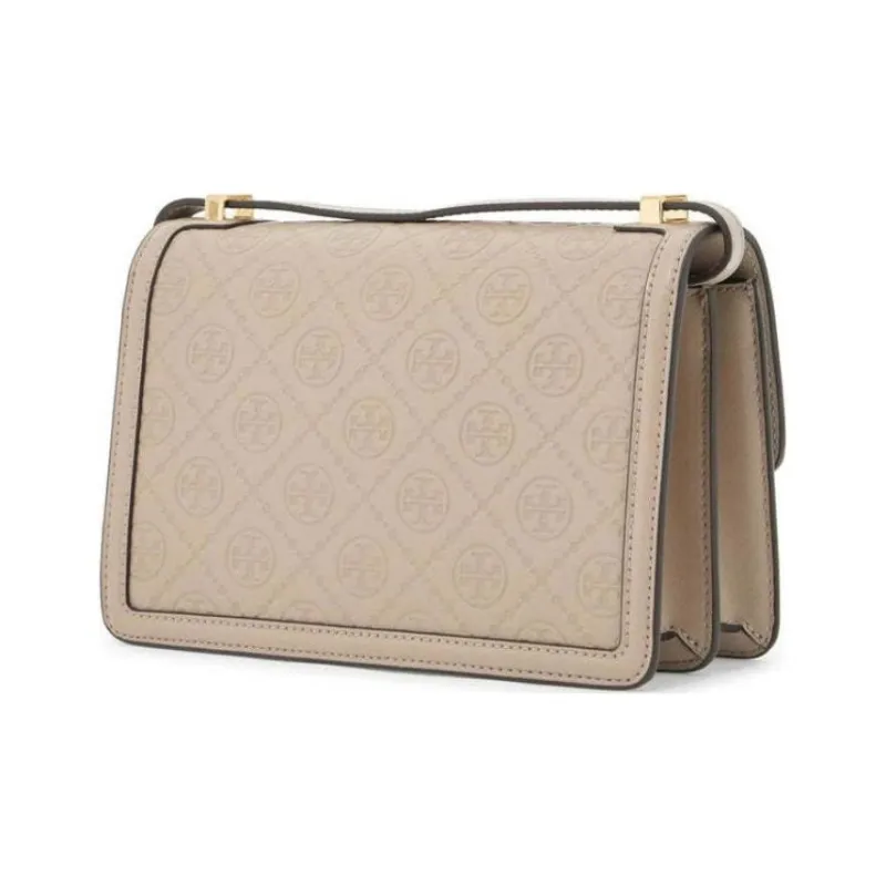 TORY BURCH T Monogram Leather Crossbody Bag Shoulder Bag Women's Clay-1