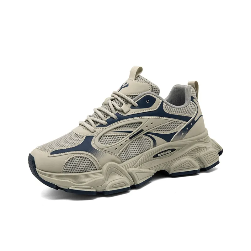 OUWENHEIMANBA Height Increasing Wear-Resistant Breathable Low-Top Chunky Sneakers Men's-14