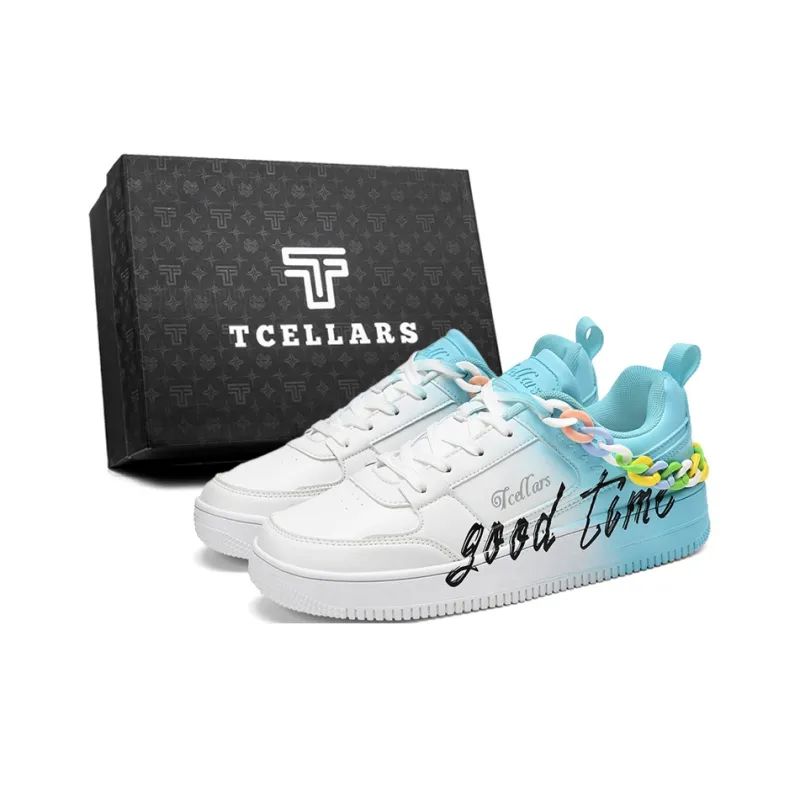 TCELLARS Cushioning Abrasion Resistant Lightweight Height Increasing Mat Low Top Skateboard Shoes Unisex Exclusive Box-6