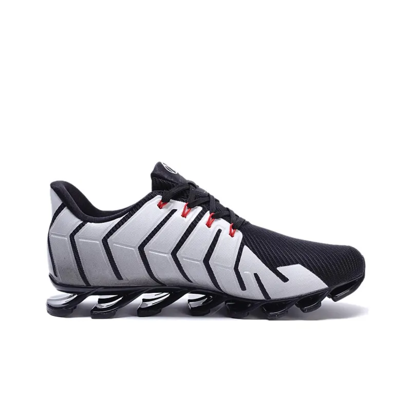 Adidas Springblade Cushioning Wear-Resistant Low-Top Running Shoes Men's Black White-1