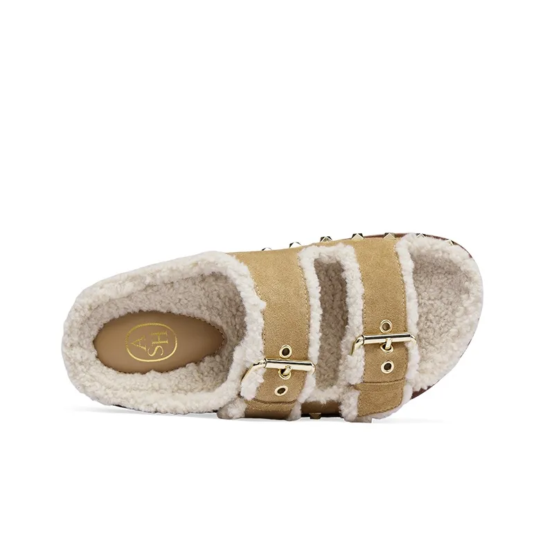 ASH Rubber Sole Slip-Resistant Abrasion-Resistant Slide Slippers For Women's Women's-4