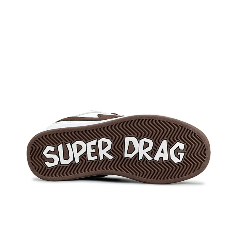 LuzaoT SUPER DRAG Puffy Shoes Coverage Wear Resistant Slip Resistant Low Top Skateboard Shoes Unisex Chocolate-5