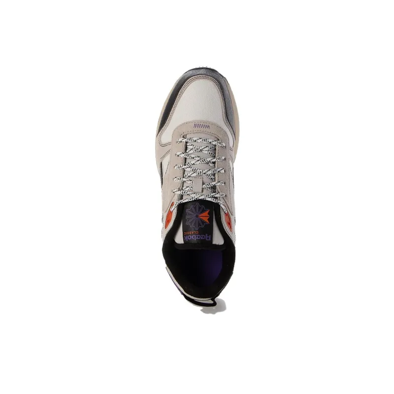 Reebok Classic Leather Anti Slip Wear Resistant Low Top Casual Shoes Unisex Gray-4