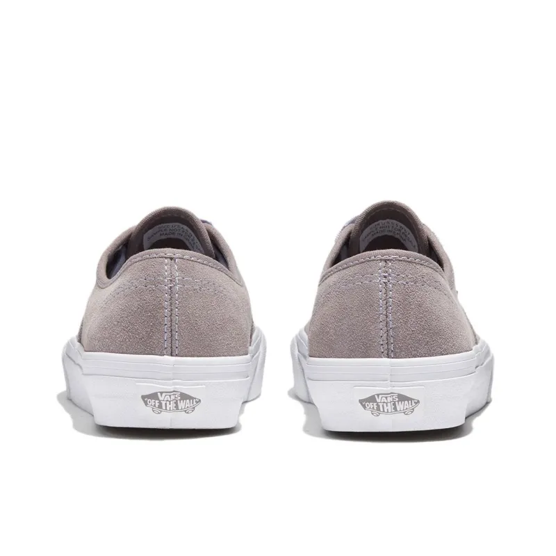 Vans Authentic Anti Slip Wear Resistant Low Top Skateboard Shoes Unisex Gray Pink-2