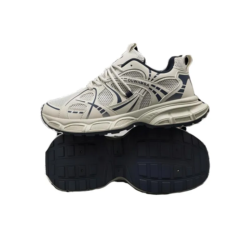 OUWENHEIMANBA Height Increasing Wear-Resistant Breathable Low-Top Chunky Sneakers Men's-16