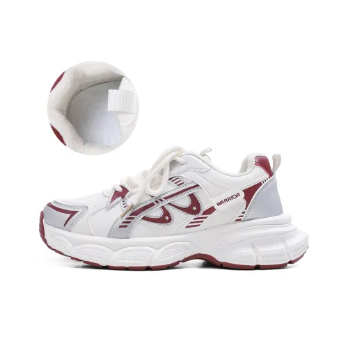Warrior Abrasion Resistant Thermal Low Top Chunky Sneakers Women's Beige Burgundy