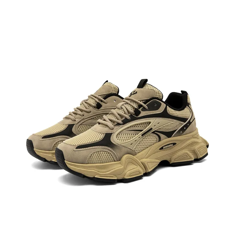 OUWENHEIMANBA Height Increasing Wear-Resistant Breathable Low-Top Chunky Sneakers Men's-9