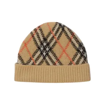 Burberry Checked Knitted Beanie