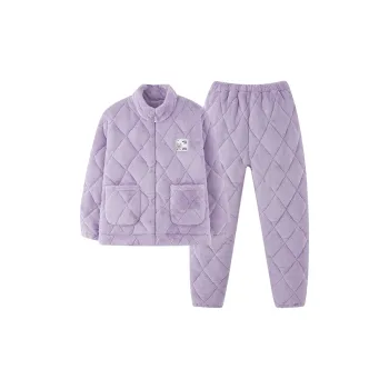 Qiao Ni Tong Pajama Set Women's Light Purple