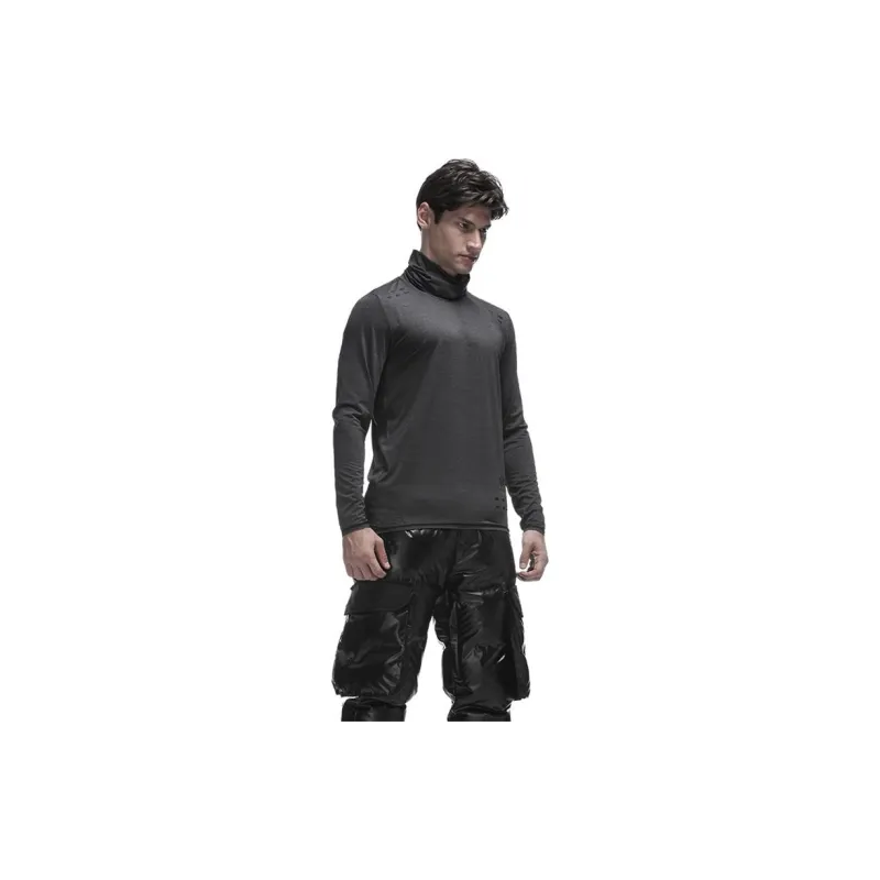 NORVINCY Breathable Sweat Wicking Dark Color Sports Long Sleeved T Shirt For Spring And Autumn Unisex-10