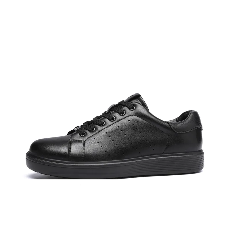 RED DRAGONFLY Lightweight Height Increasing Low Top Skateboard Shoes Men's Black-0
