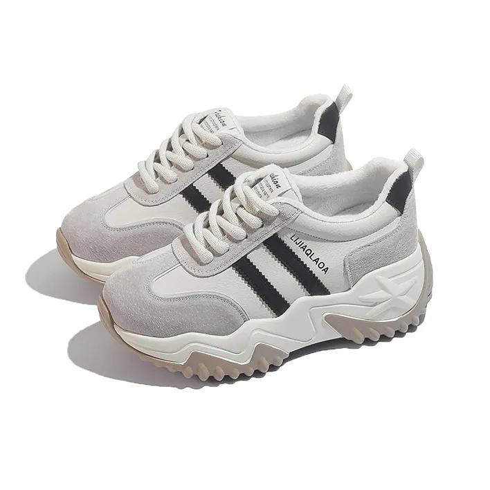 DK.VAN Abrasion Resistant Low Top Chunky Sneakers 7cm Women's Apricot-26