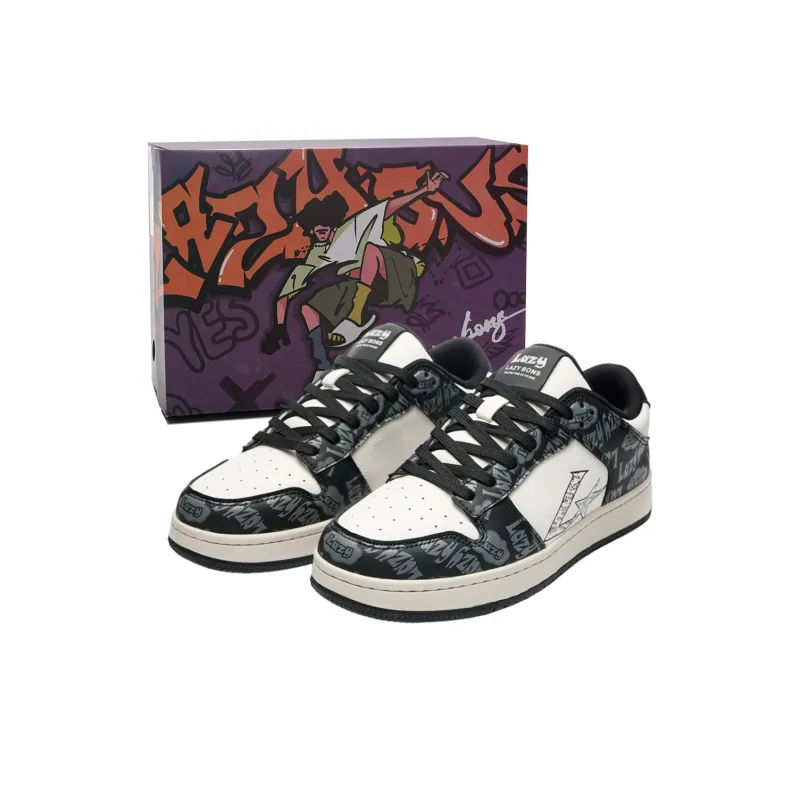 LAZY BONS Low-Top Skateboard Shoes Unisex-7