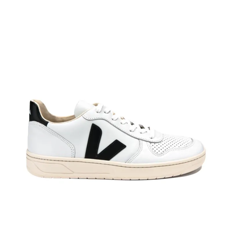 VEJA V 10 Lace Up 'Extra White Black'-1