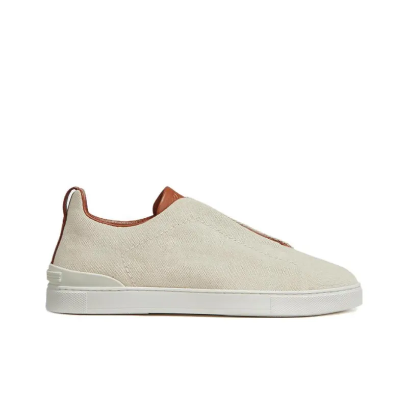 Zegna Triple Stitch Canvas Sneakers-1