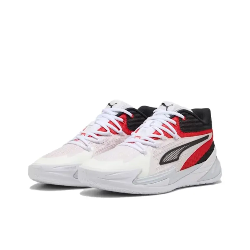 PUMA Dagger Anti Slip Wear Resistant Low Top Basketball Shoes Unisex Red Black-2