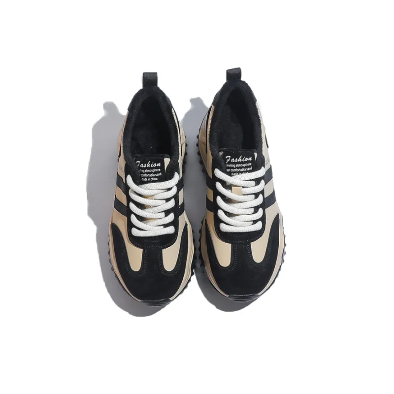 DK.VAN Abrasion Resistant Low Top Chunky Sneakers 7cm Women's Apricot-32