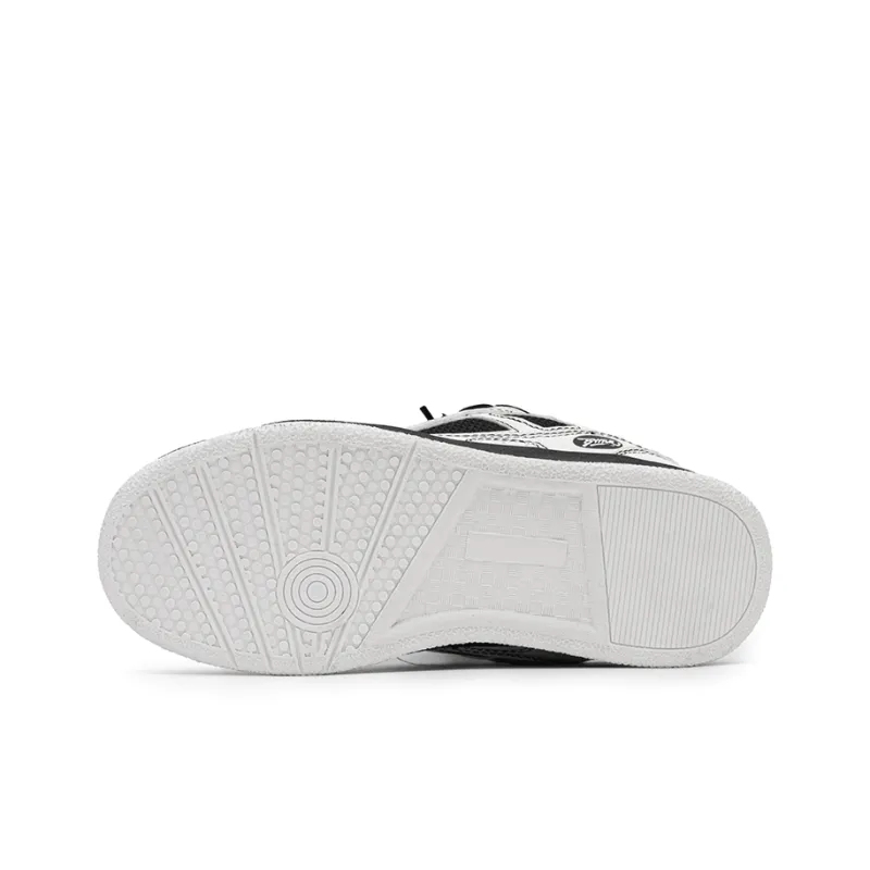 WELKIN&WZWJ Gift Box Set Slip Resistant Height Increasing Low Top Skateboard Shoes Unisex White Black-5