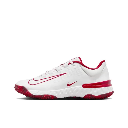 Nike Alpha Huarache Elite 4 Turf White University Red Team Red Pure Platinum Women's