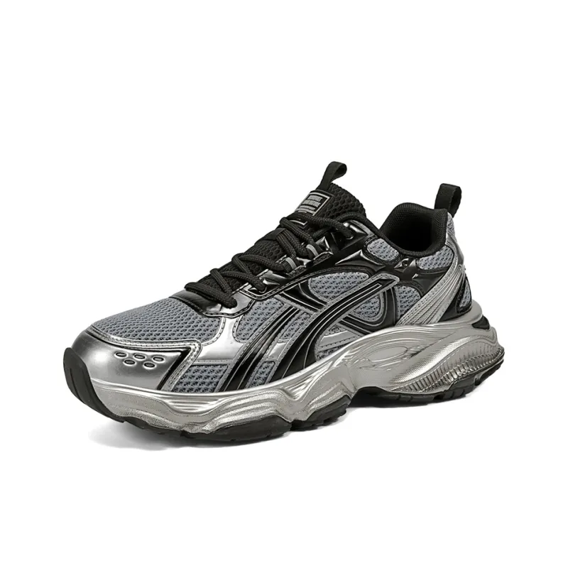 AOKANG Bullet Head Series Cushioned Wear Resistant Lightweight Height Increasing Low Top Chunky Sneakers Unisex-1