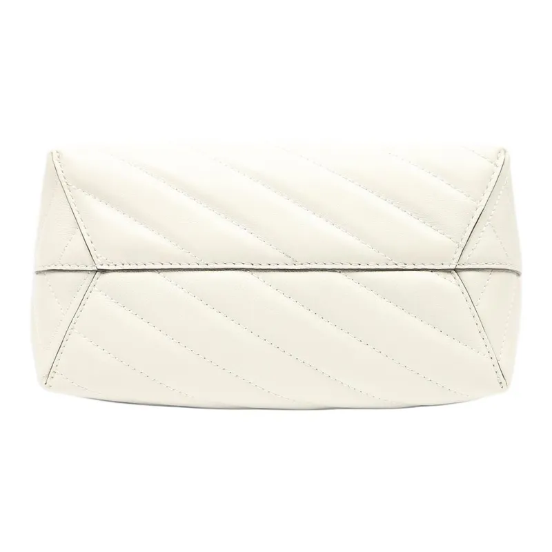 TORY BURCH Kira Sheepskin Lucky Bag, Bucket Bag, Shoulder Bag, Crossbody Bag Mini Women's White-3