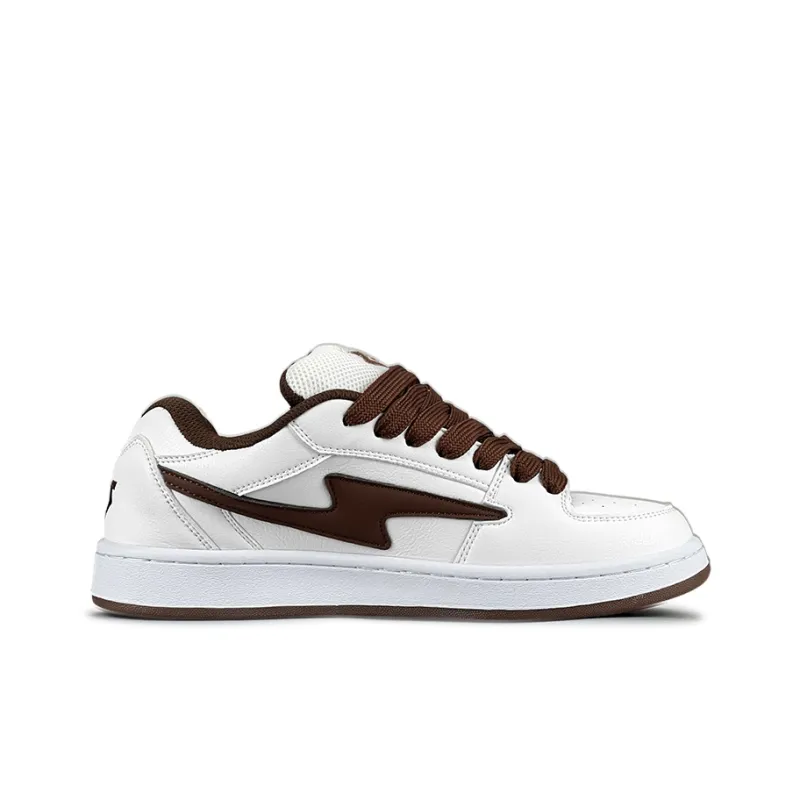 LuzaoT SUPER DRAG Puffy Shoes Coverage Wear Resistant Slip Resistant Low Top Skateboard Shoes Unisex Chocolate-2