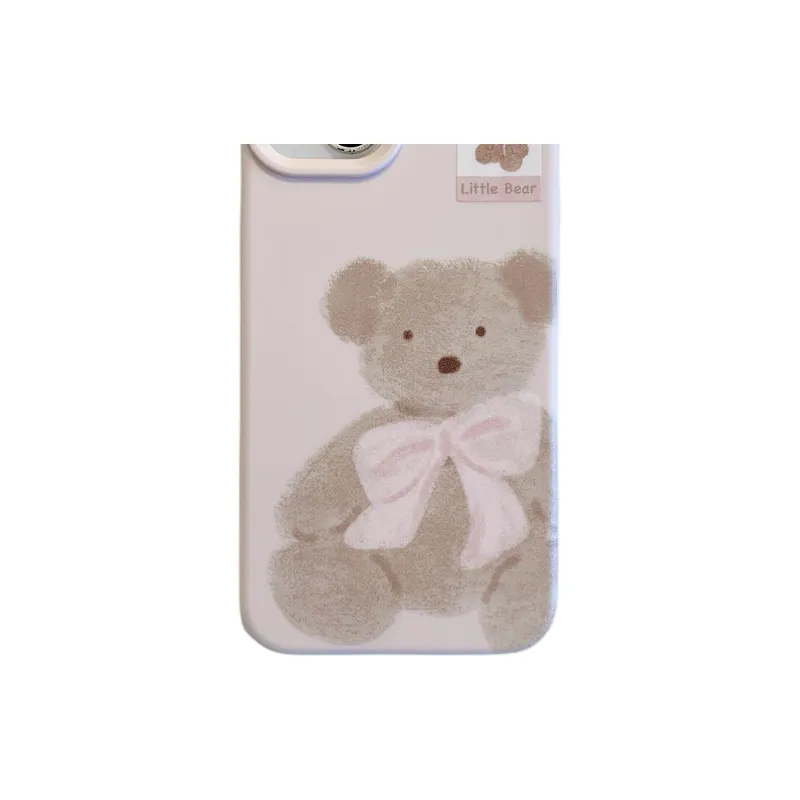 Wei Xin TPU Material Foundation Brown Bear Phone Cases Compatible With IPhone 16/15 Pro Max/Apple 13/14 Pro Max/12-2