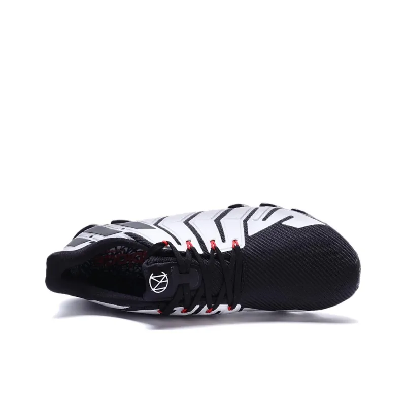 Adidas Springblade Cushioning Wear-Resistant Low-Top Running Shoes Men's Black White-3