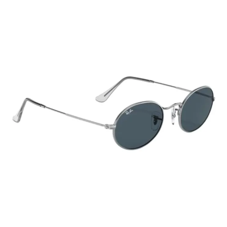 RayBan Metal Crystal Oval Sunglasses Women's Silver-2