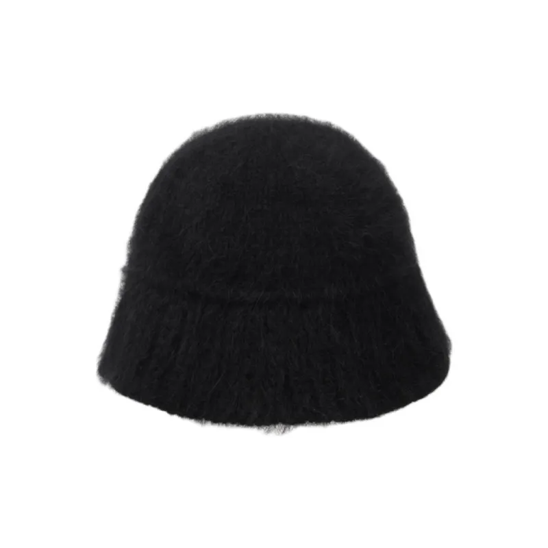 Converse Polyamide Rabbit Fur Bucket Hats Unisex Black-1