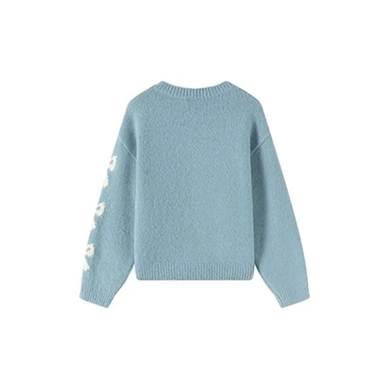 PAIN OR PLEASURE Sweater Women's Vintage Blue-1