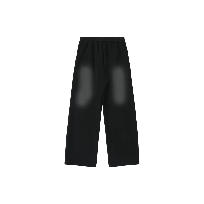 HOKLV Casual Pants Unisex Washed Black-1