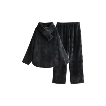 Same Language Pajama Set Men's Alocasia Black