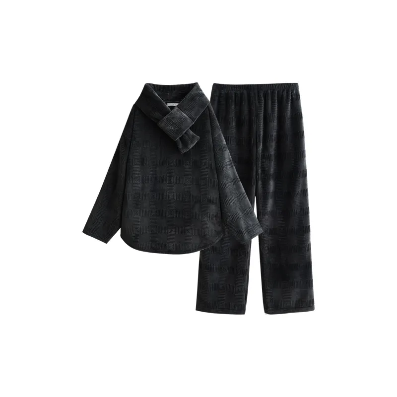 Same Language Pajama Set Men's Alocasia Black-0