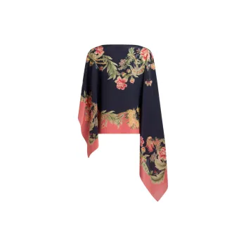 ETRO Silk Shawls Women's Marine Blue