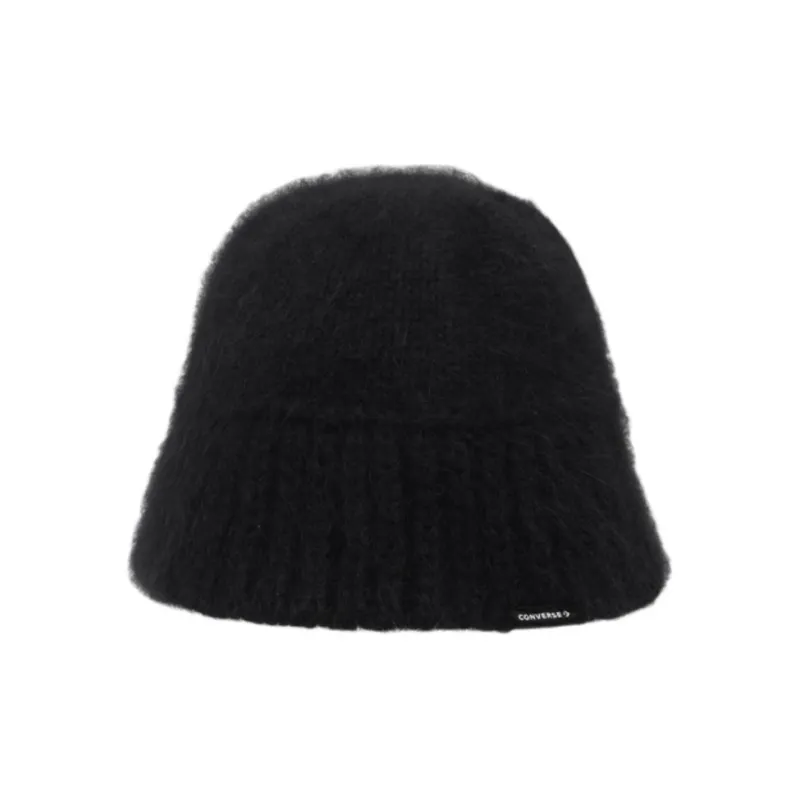 Converse Polyamide Rabbit Fur Bucket Hats Unisex Black-0