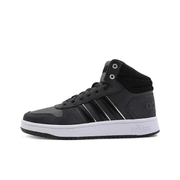Adidas Hoops 2.0 Anti-Slip Wear-Resistant High-Top Skateboard Shoes Women's Black