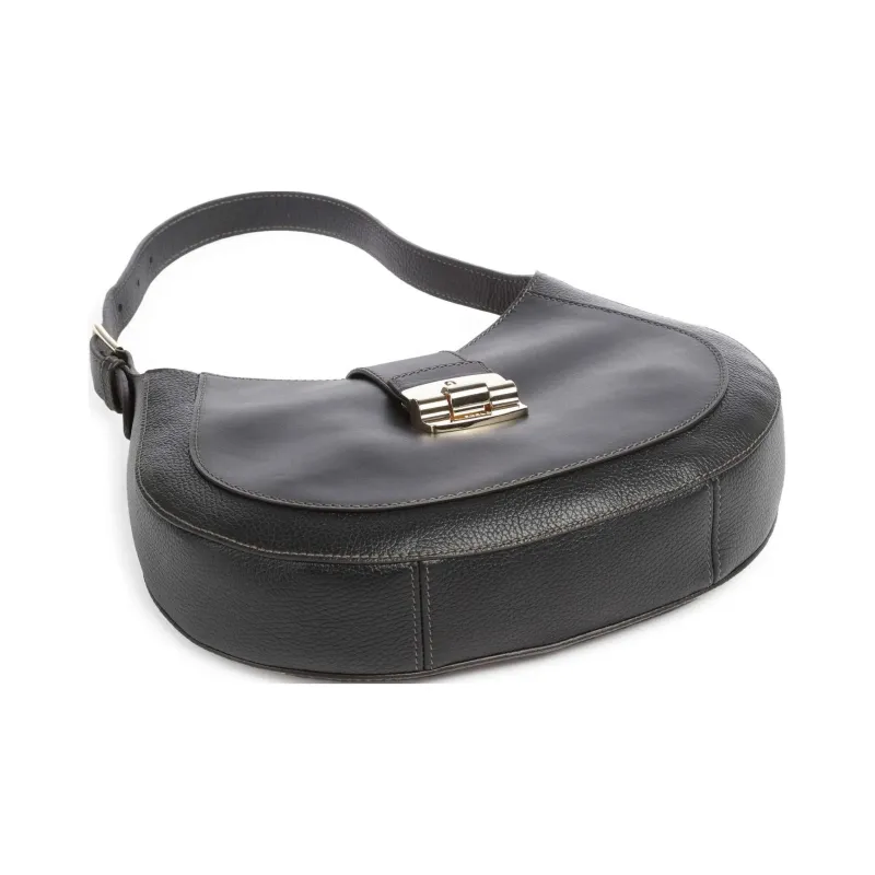 Furla Club 2 Grain Calfskin Handbag, Shoulder Bag Women's Black-3