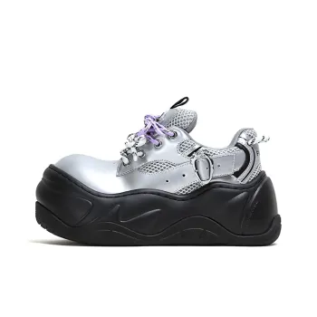 FY SPR Wifi Height Increasing Slip Resistant Low Top Casual Shoes Women's Silver