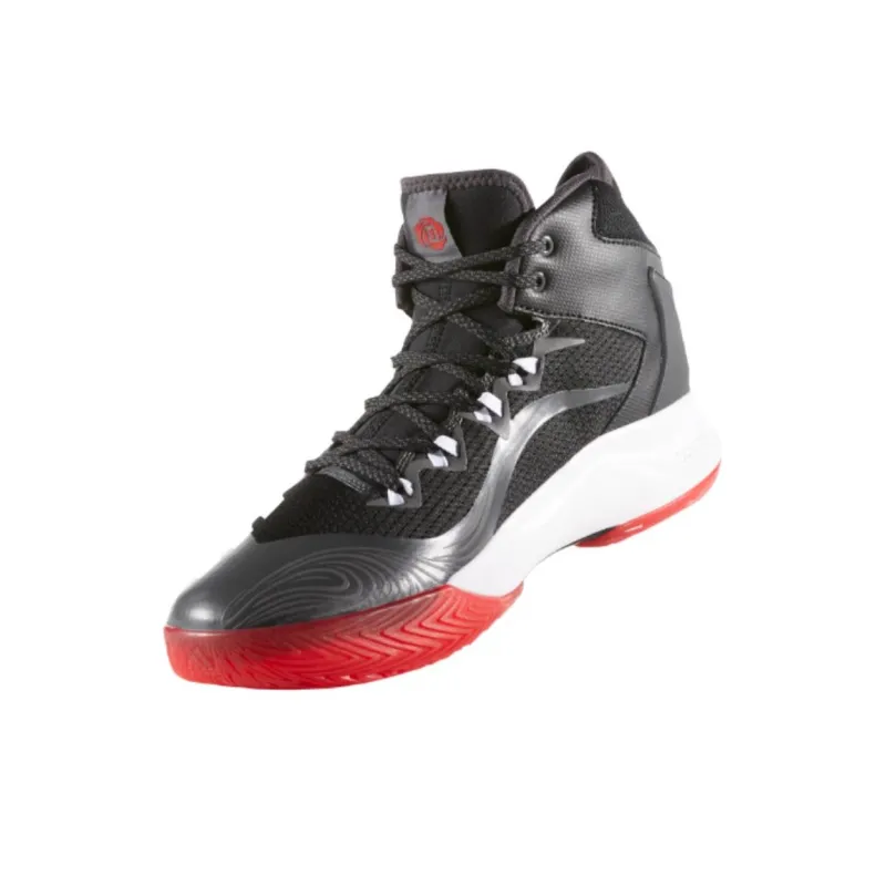 Adidas D Rose Dominate Anti Slip Wear Resistant Mid Top Basketball Shoes Men's Black-2