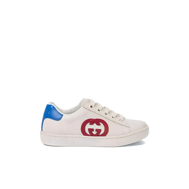 GUCCI Kids Logo Patch Low-top Sneakers-1