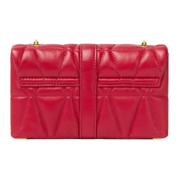 FANSIZHE Lambskin Shoulder Bag, Crossbody Bag Mini Women's Red-2