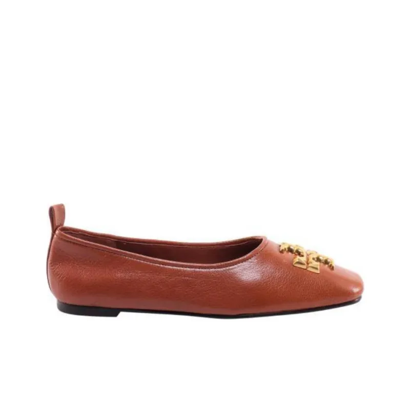TORY BURCH Eleanor Logo-plaque Ballet Pump-1