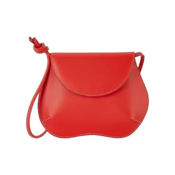 Little Liffner Calfskin Leather Shoulder Bag Medium Size Women's Red