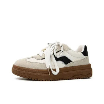 OMS Skateboard Shoes Women's Low Top Beige/Khaki