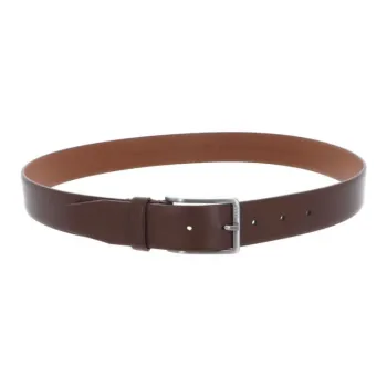 HUGO BOSS Leather Belts Men's Brown Width 3.5CM