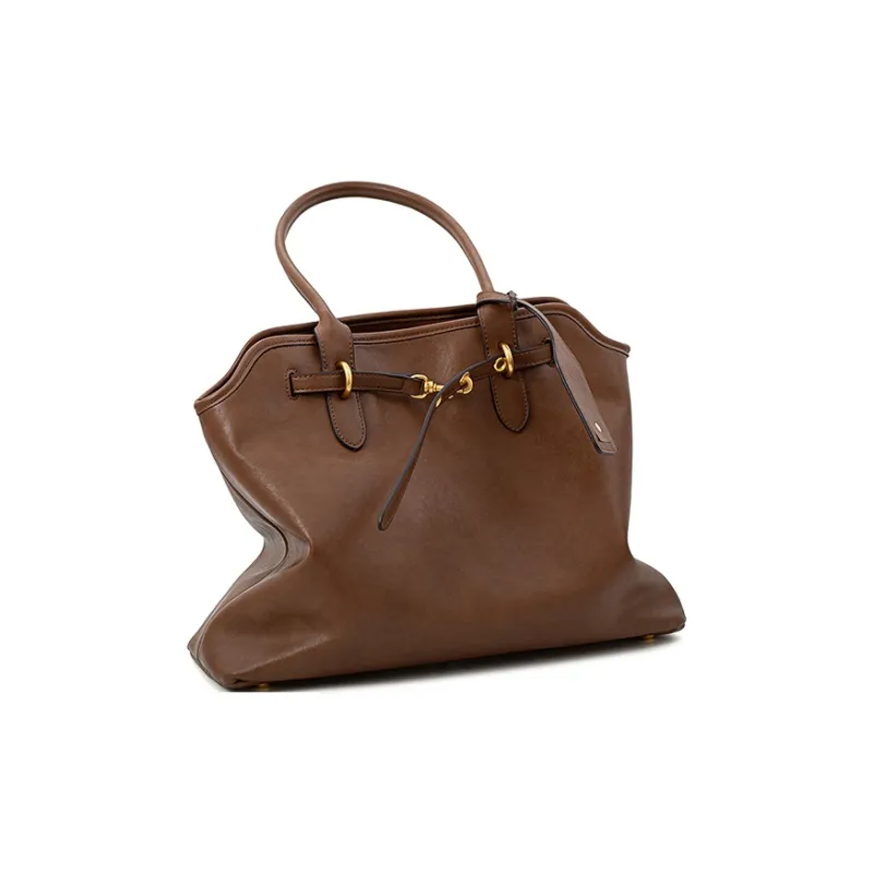 Vigno Synthetic Leather Tote Shoulder Bag Regular Women's Yellow Brown/Black/Coffee-16