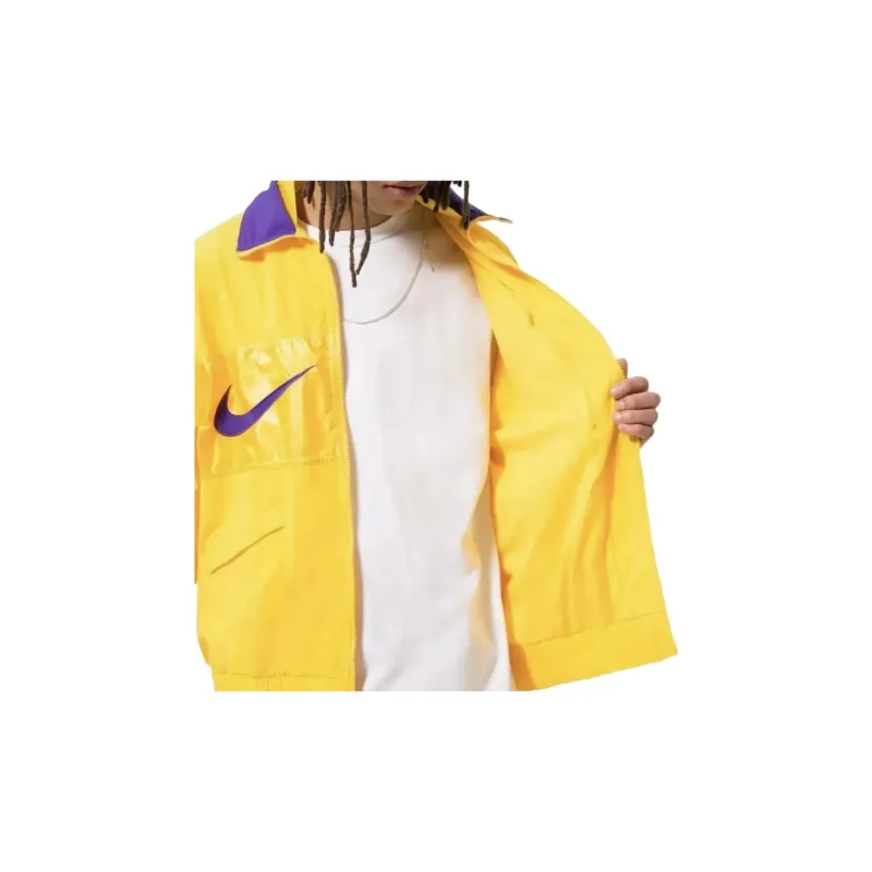 Nike NBA Collaboration Jackets Coats Los Angeles Lakers Men's Gold-3